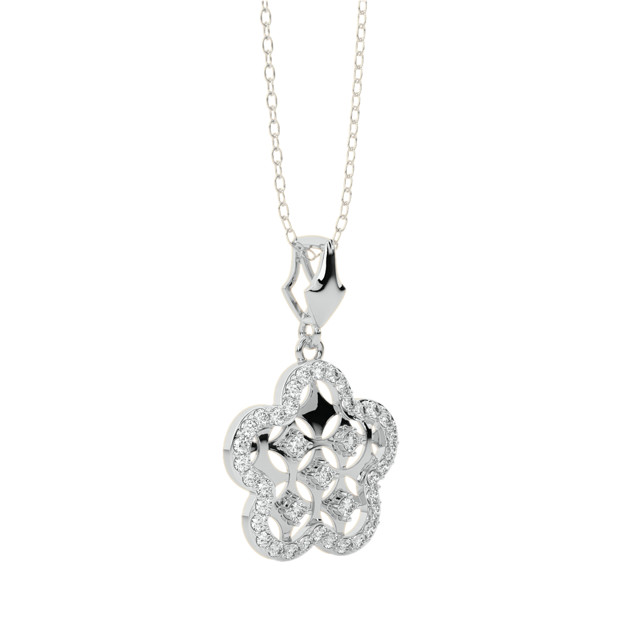 Athena Round Diamond Pendant